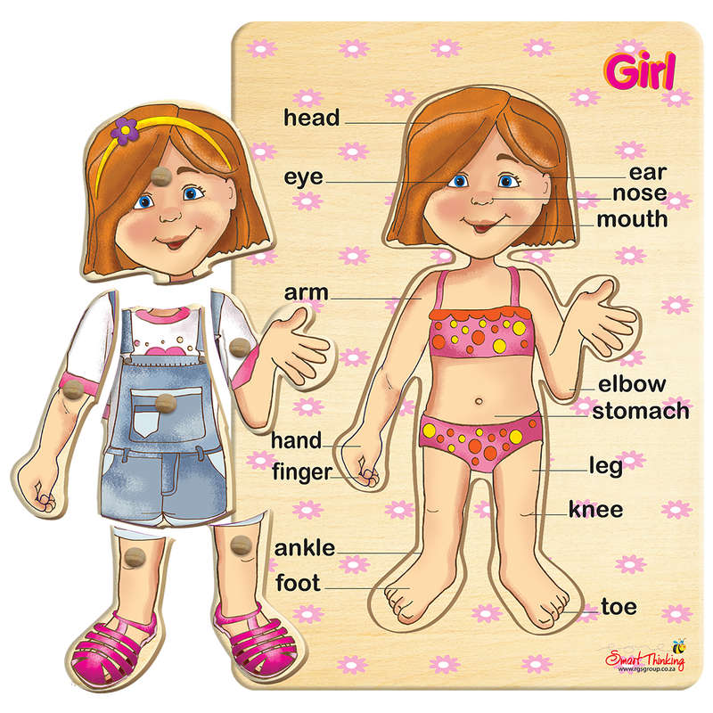 My Body - Girl - Peg Puzzle 6pc