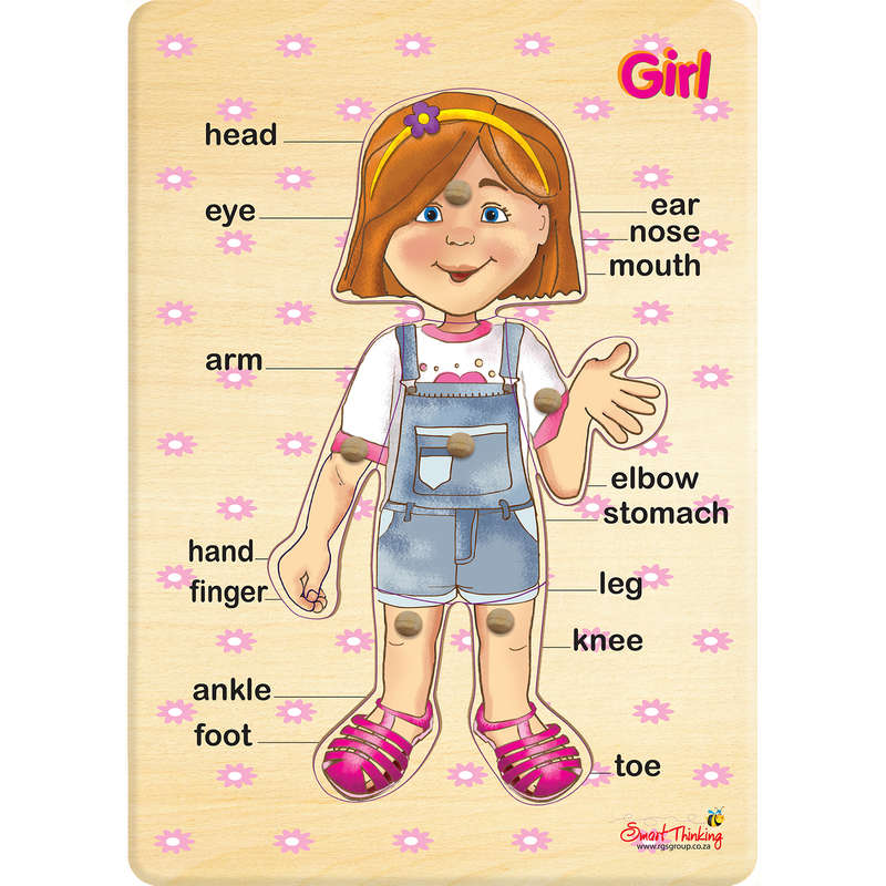 My Body - Girl - Peg Puzzle 6pc