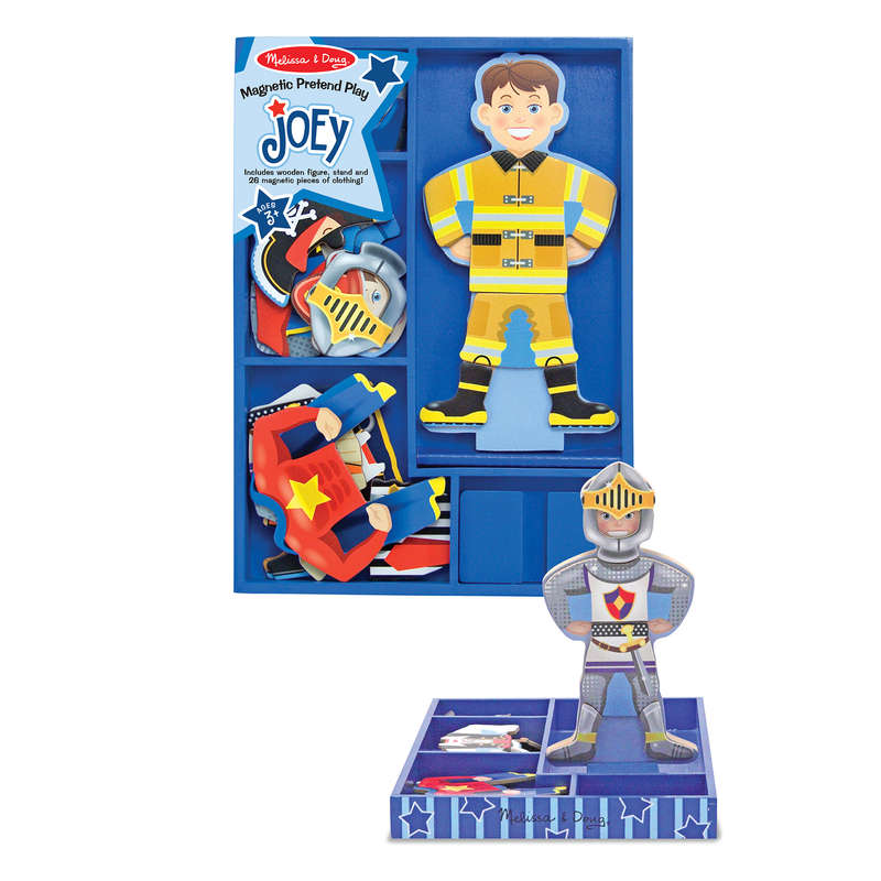 Melissa &amp; Doug Joey Magnetic Wooden Dress-Up Pretend Play Set (25+ pcs)