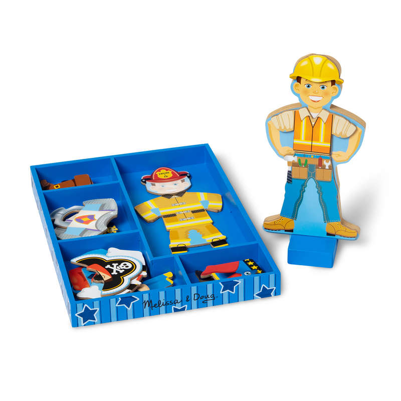 Melissa &amp; Doug Joey Magnetic Wooden Dress-Up Pretend Play Set (25+ pcs)
