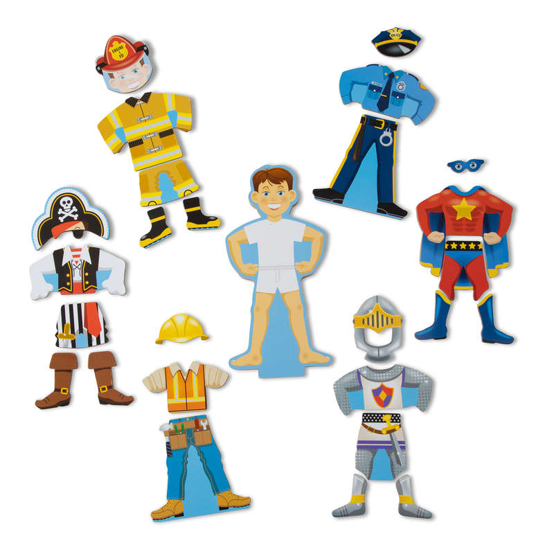 Melissa &amp; Doug Joey Magnetic Wooden Dress-Up Pretend Play Set (25+ pcs)