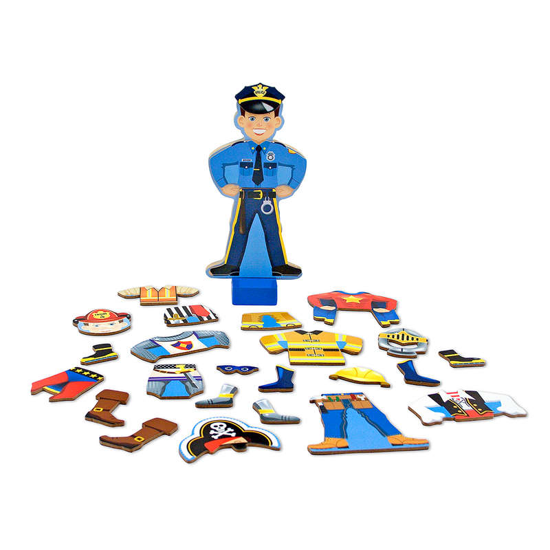 Melissa &amp; Doug Joey Magnetic Wooden Dress-Up Pretend Play Set (25+ pcs)