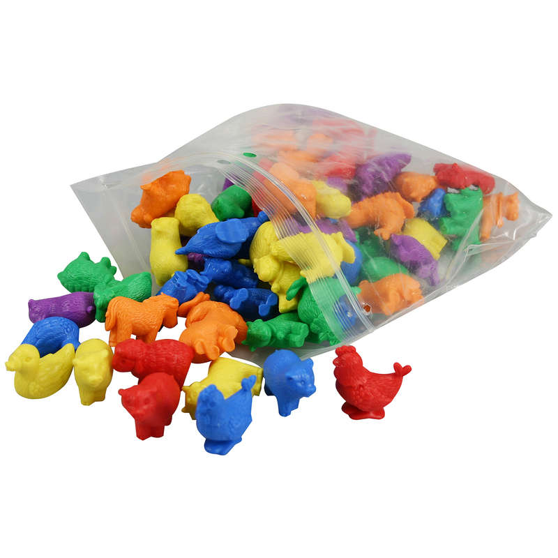 Farm Animal Counters 72pc