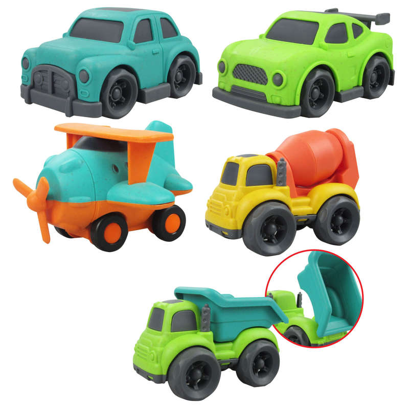 Bioplastic Plane, Cars &amp; Construction Vehicles Set