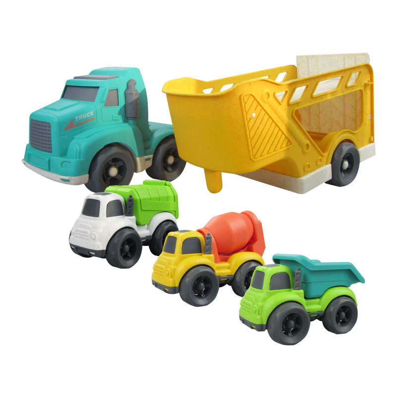 Bioplastic Carrier Truck &amp; Construction Vehicles Set