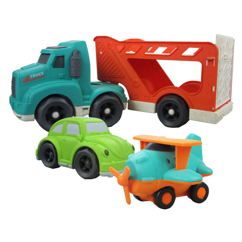 Bioplastic Carrier Truck, Car &amp; Plane Set