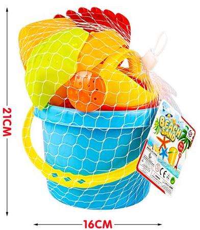6pc Bucket Playset - Assorted Colours