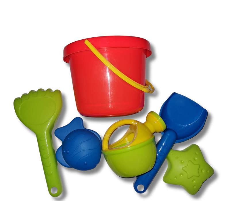 6pc Bucket Playset - Assorted Colours