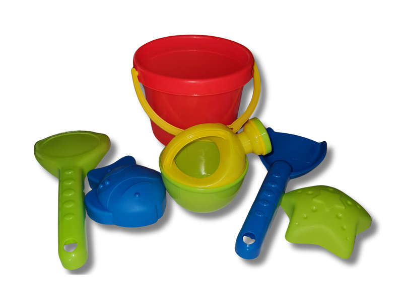 6pc Bucket Playset - Assorted Colours