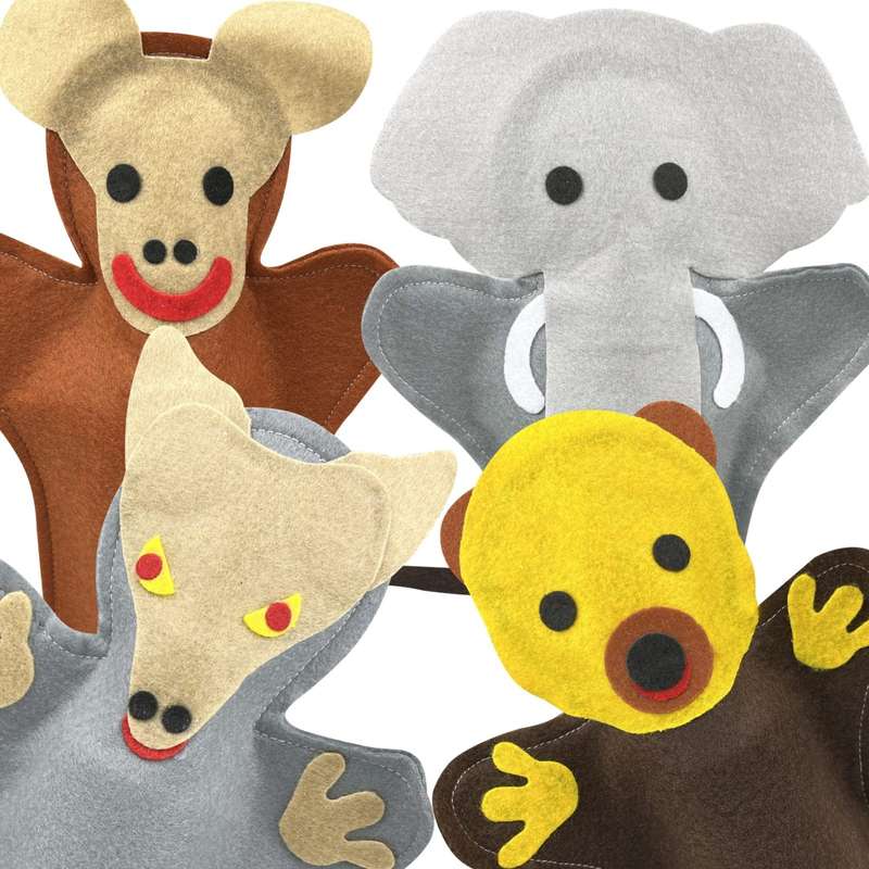 Hand Puppets Wild Animals