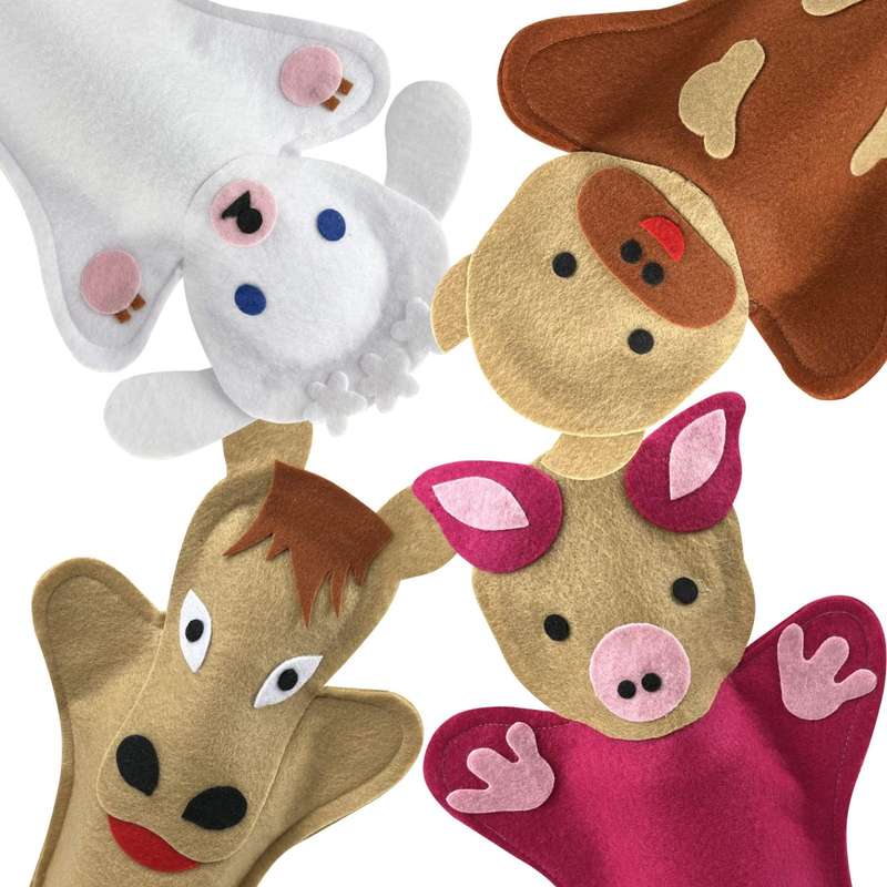 Hand Puppets Farm Animals