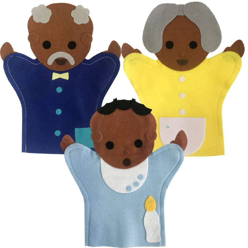 Hand Puppets Family Set 1 3pc