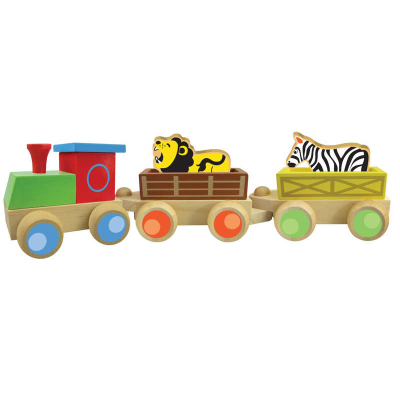 Wooden Safari/Zoo Train Set