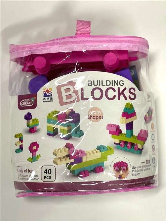 Pink Rubber Building Blocks