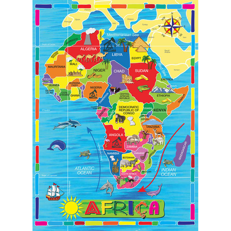 Map of Africa 36pc
