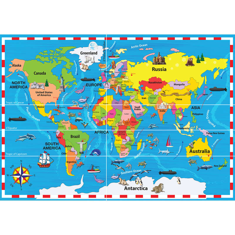 World Map 50pc