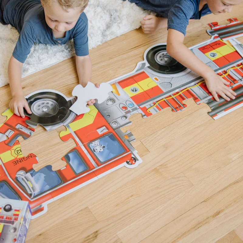 Giant Fire Truck Floor Puzzle - 24 Pieces