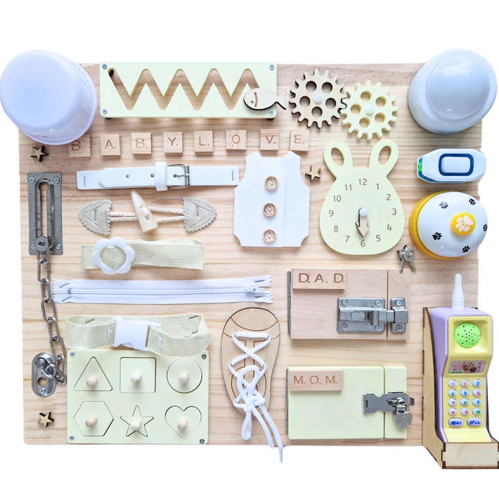 Sensory Busy Board And White Board 2 In 1 For Toddlers - Batteries Included