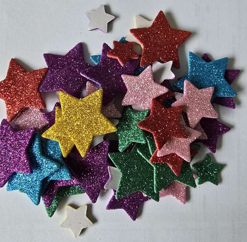 Eva Foam Glitter Stars