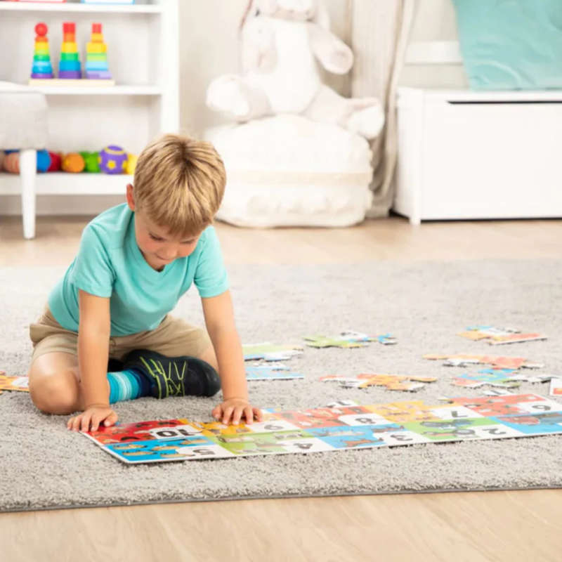 Farm Number Floor Puzzle 24pc