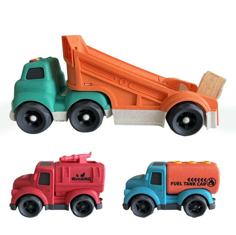 Bioplastic Carrier Truck, Fuel Tanker &amp; Water Truck Set