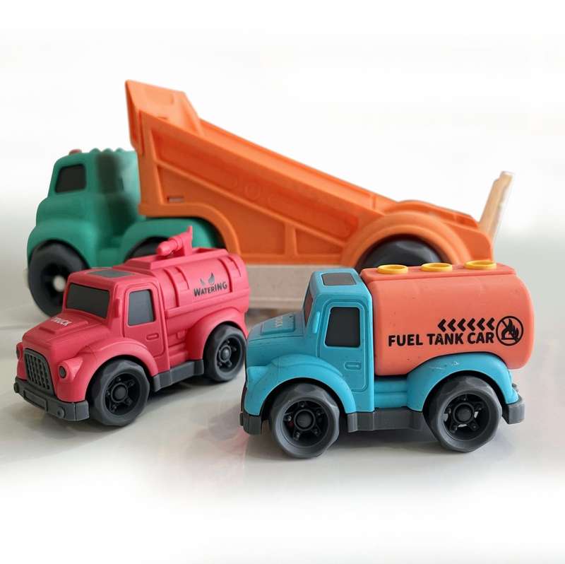 Bioplastic Carrier Truck, Fuel Tanker &amp; Water Truck Set