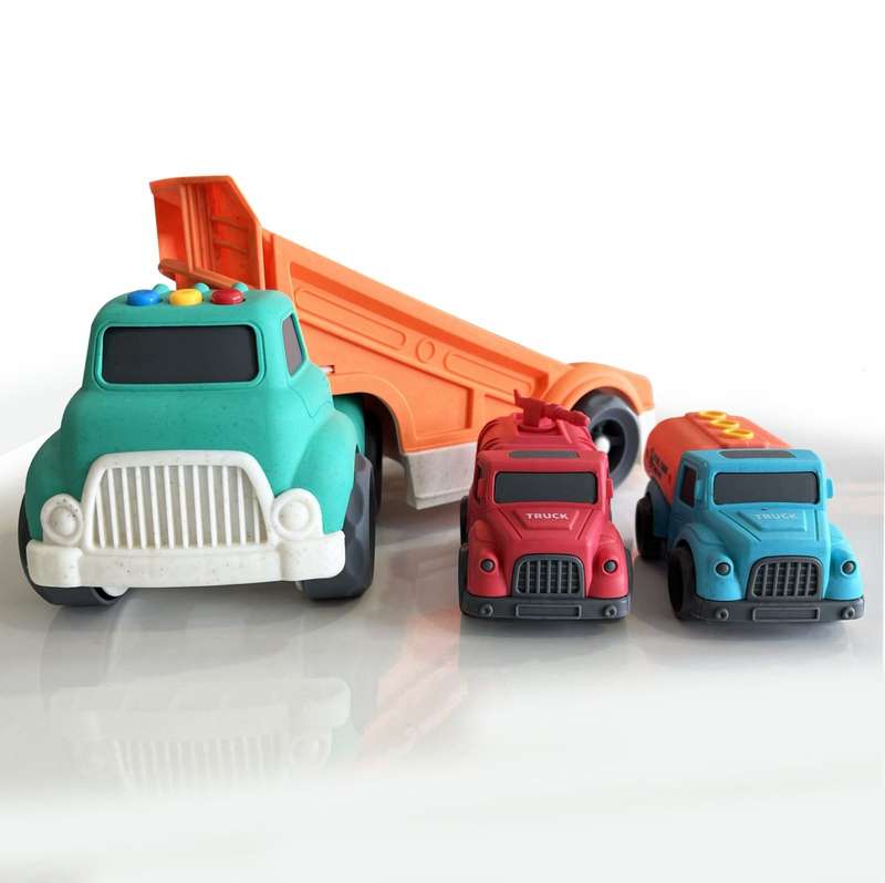 Bioplastic Carrier Truck, Fuel Tanker &amp; Water Truck Set