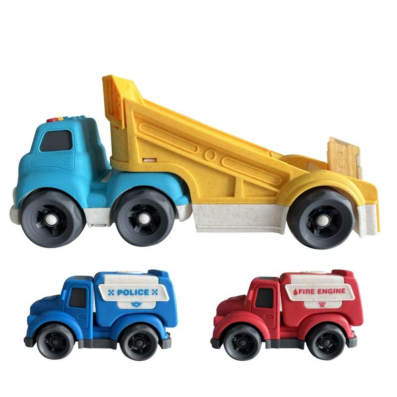Bioplastic Carrier Truck, Ambulance &amp; Police Set