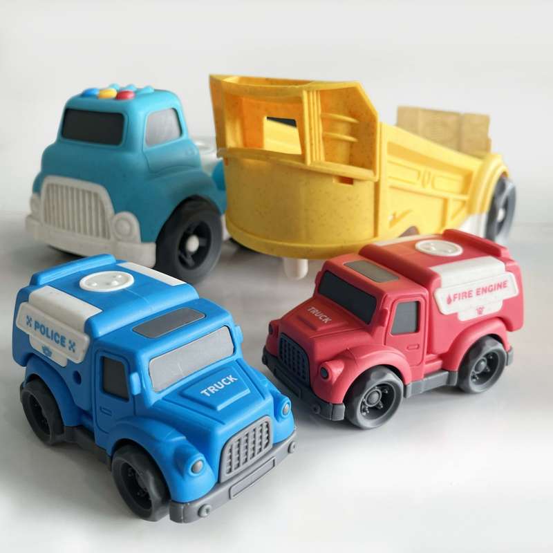 Bioplastic Carrier Truck, Ambulance &amp; Police Set