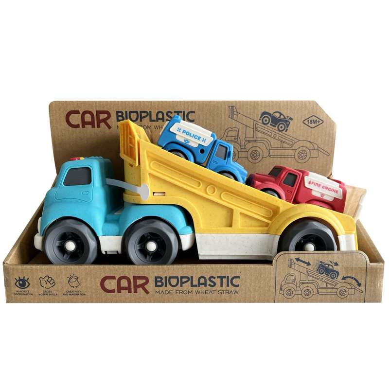 Bioplastic Carrier Truck, Ambulance &amp; Police Set