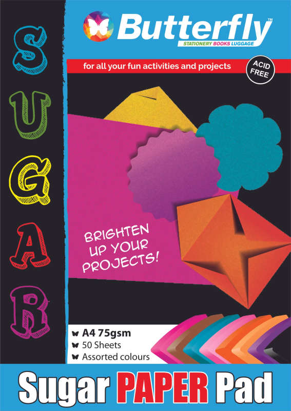 PAPER PADS - A4 75gsm 50 SHEETS - SUGAR (ASSORTED)