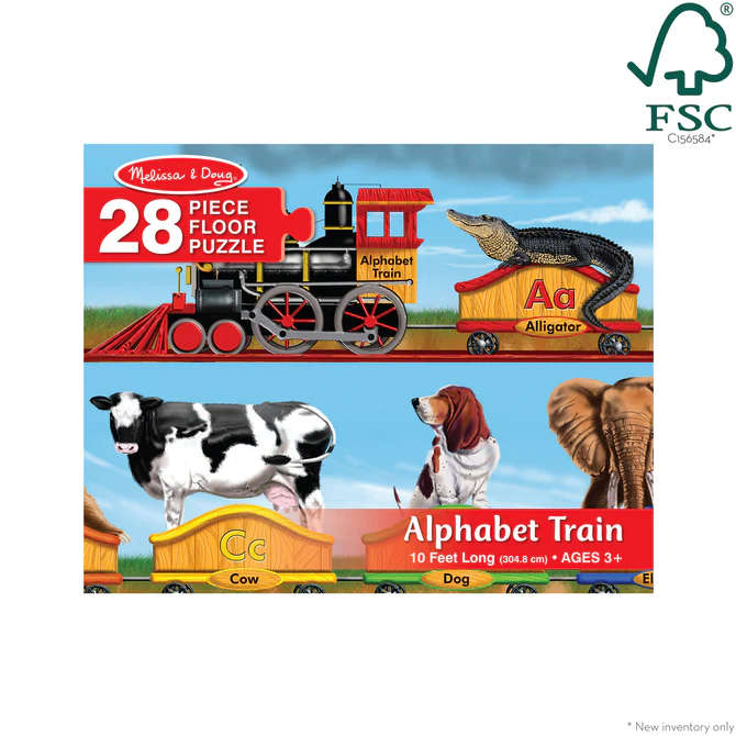 Alphabet Train Floor Puzzle - 28 Pieces