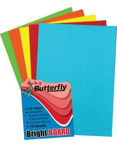 MIXED BOARD - A4 160GSM BRIGHT - PACK OF 10
