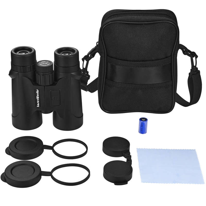 LaserWorks Rangefinder Binoculars TD1300 with 8x magnification and 21mm objective lenses