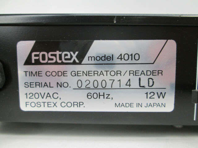 Fostex Time Code Generator Reader4010 (used)