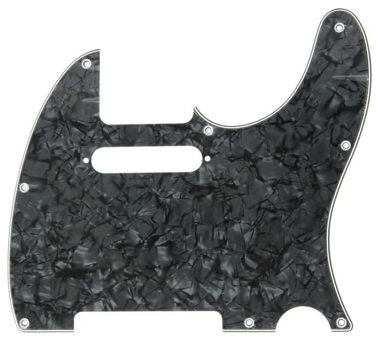 Black Pearloid 3ply Standard Tele Style Pickguard