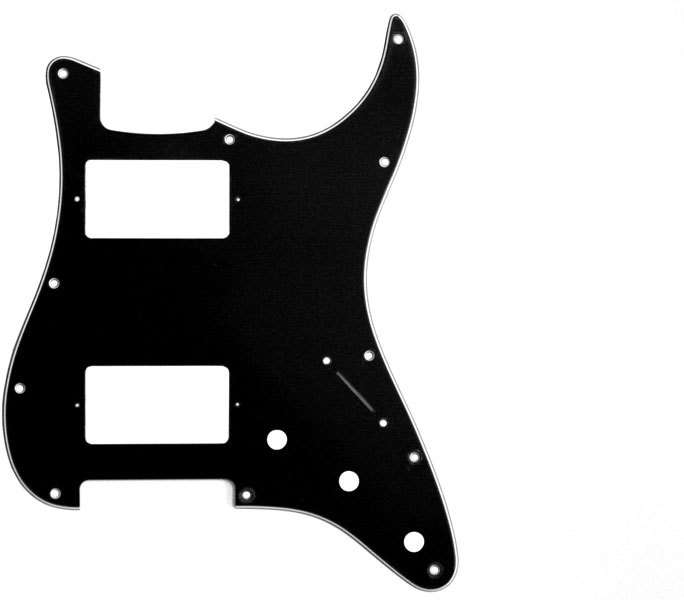 H/H Black 3ply Strat Style Pickguard