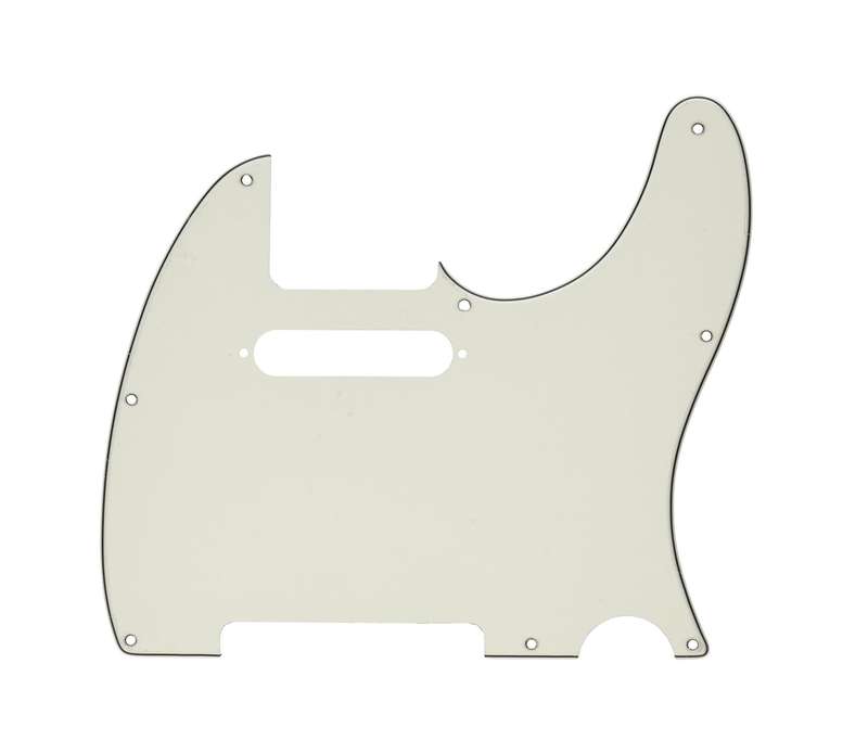 Vintage White 3ply Standard Tele Style Pickguard