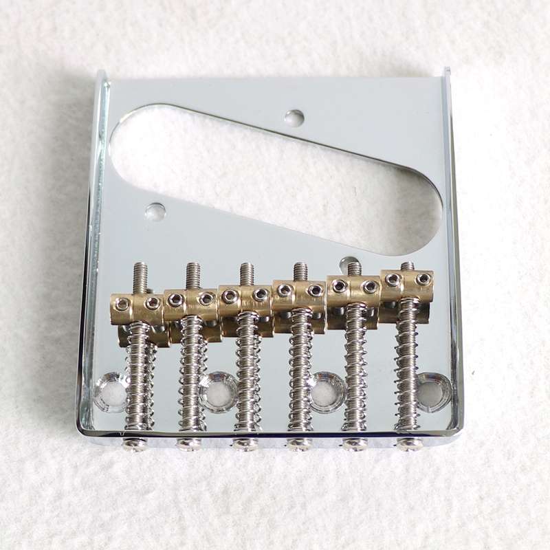 Vintage Ashtray Style Telecaster Guitar Bridge with 6 Brass Saddles