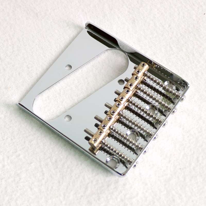 Vintage Ashtray Style Telecaster Guitar Bridge with 6 Brass Saddles