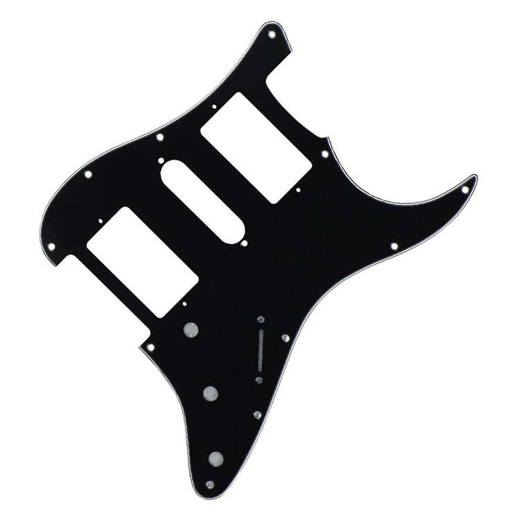 H/S/H Black 3ply Strat Style Pickguard