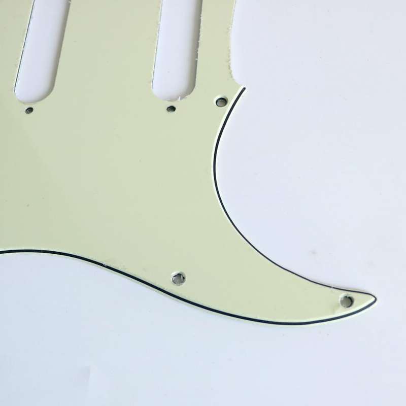 S/S/S Mint Green 3ply Strat Style Pickguard