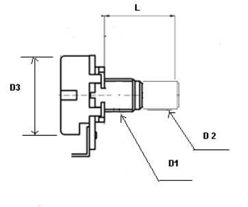 Karman Audio A250K 15mm Brass Shaft (solid) Full Size Potentiometer