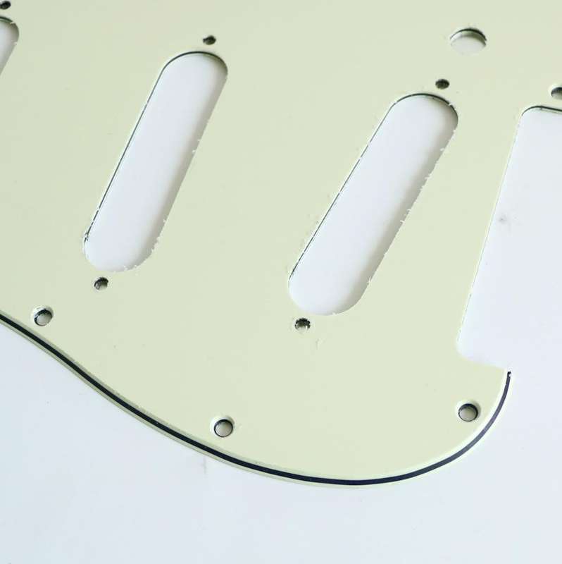 S/S/S Mint Green 3ply Strat Style Pickguard