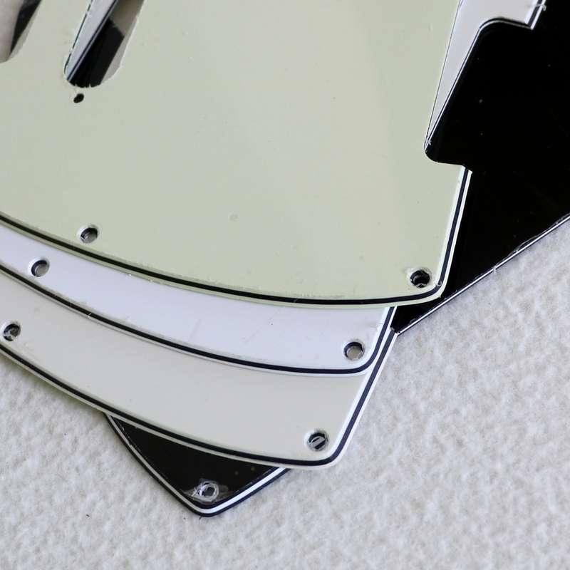 White 3ply Standard Tele Style Pickguard