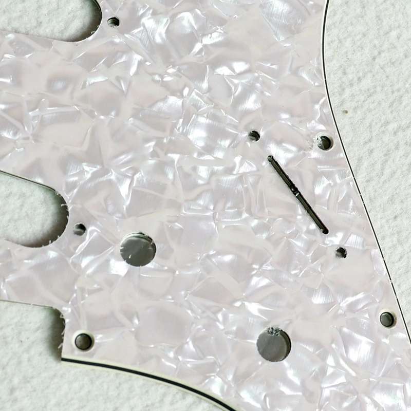 S/S/S Vintage White Pearloid 3ply Strat Style Pickguard