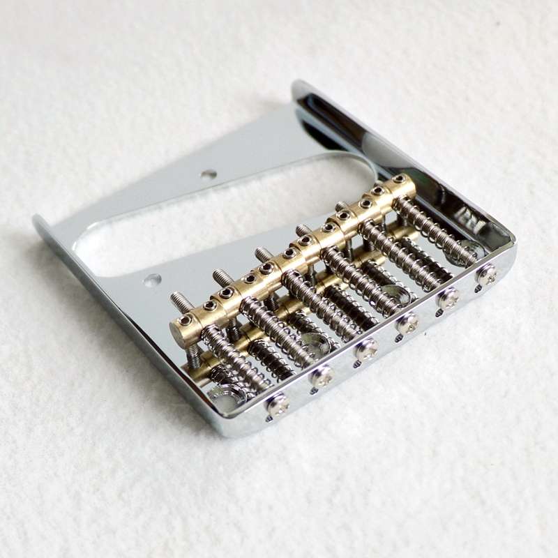 Vintage Ashtray Style Telecaster Guitar Bridge with 6 Brass Saddles