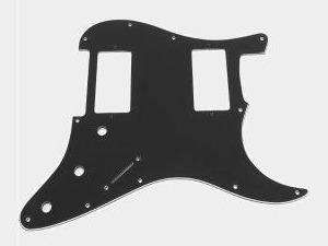 H/H Black 3ply Strat Style Pickguard
