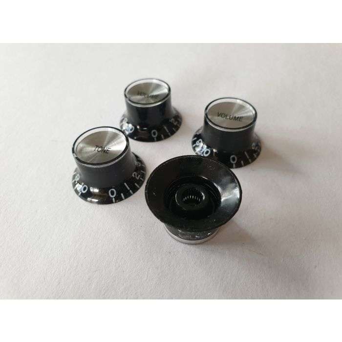 Black Top Hat Gibson style replacement knob set - 2 Volume, 2 Tone