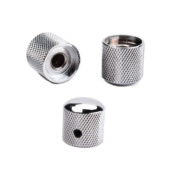 Metal Knob with Tightening Screw for Solid Shaft Potentiometers (single)